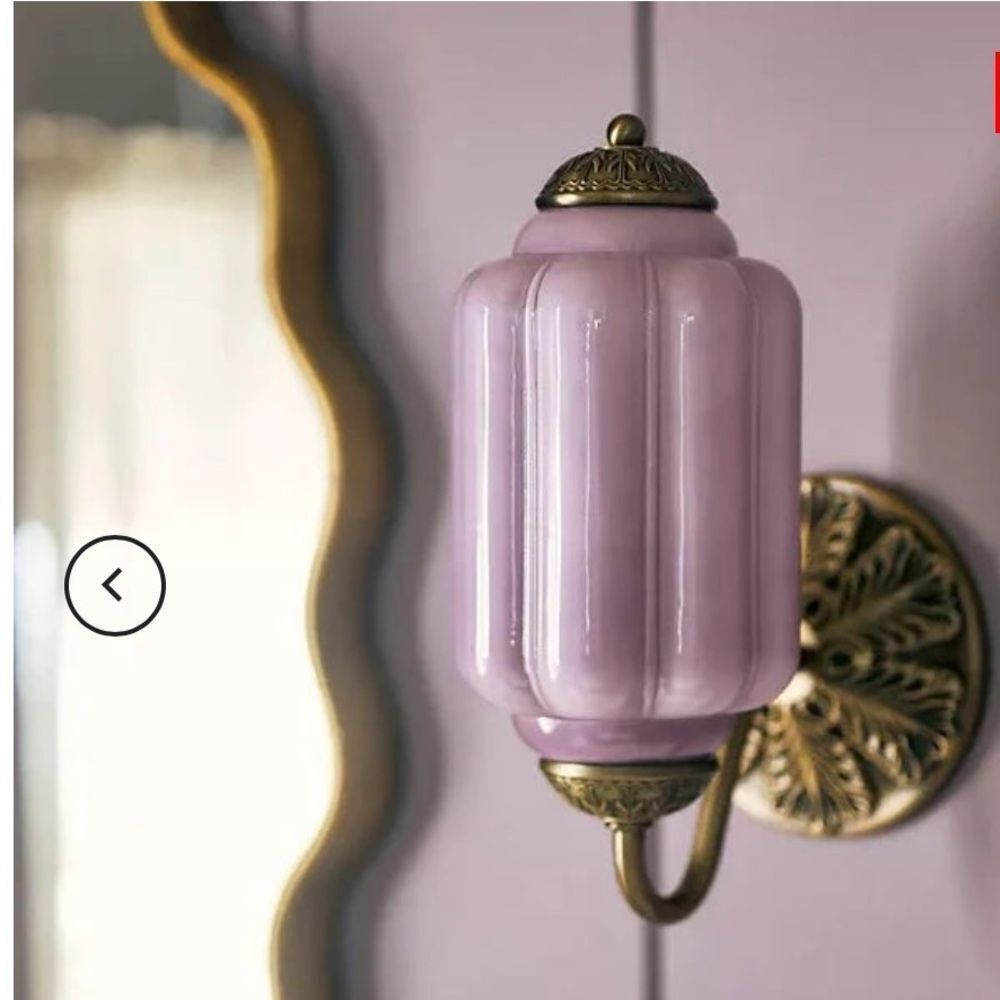 Anthropologie The Eloise Scallop Milk Glass Sconce Wall Light